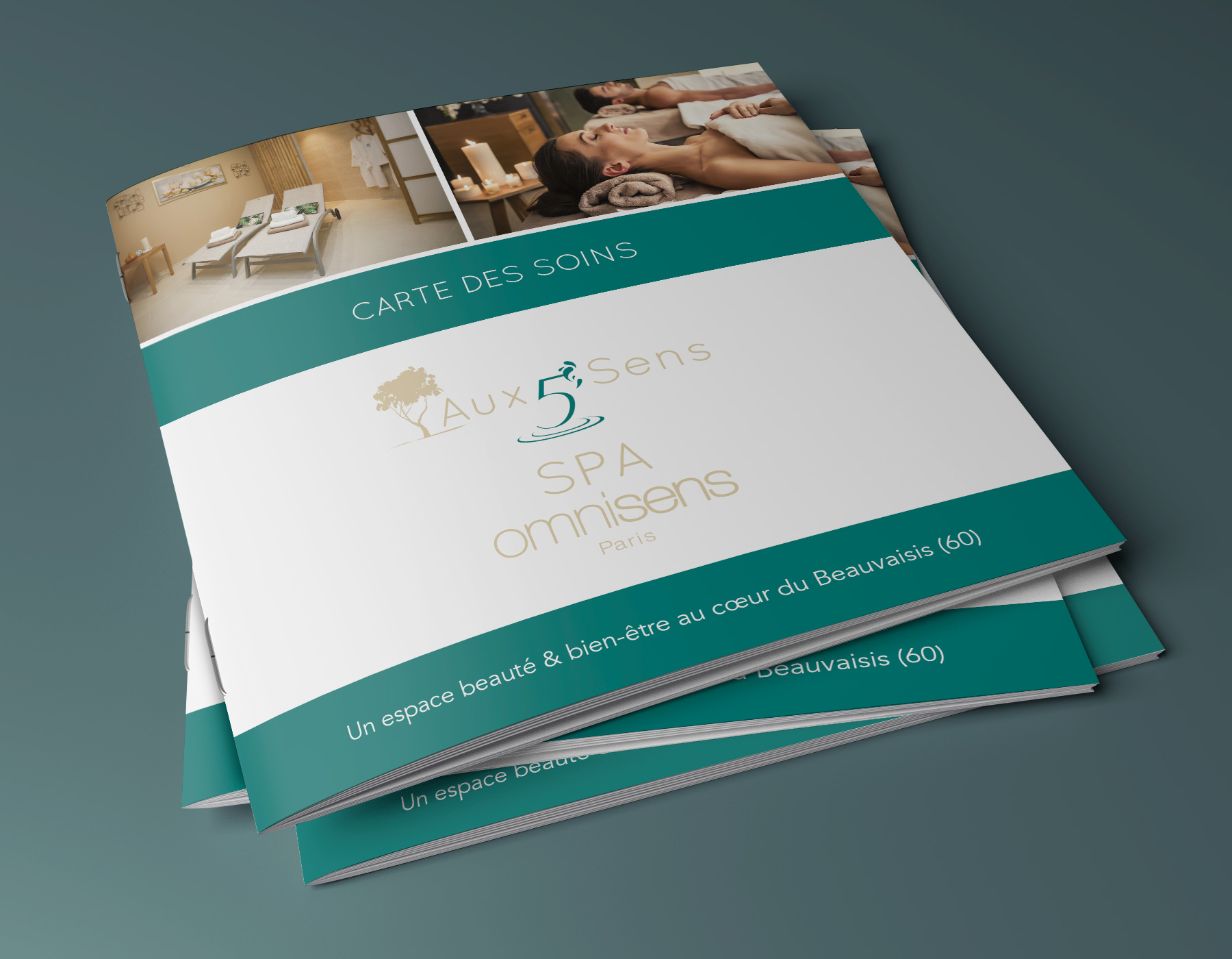 Création d'une brochure - Aux-5-sens Spa