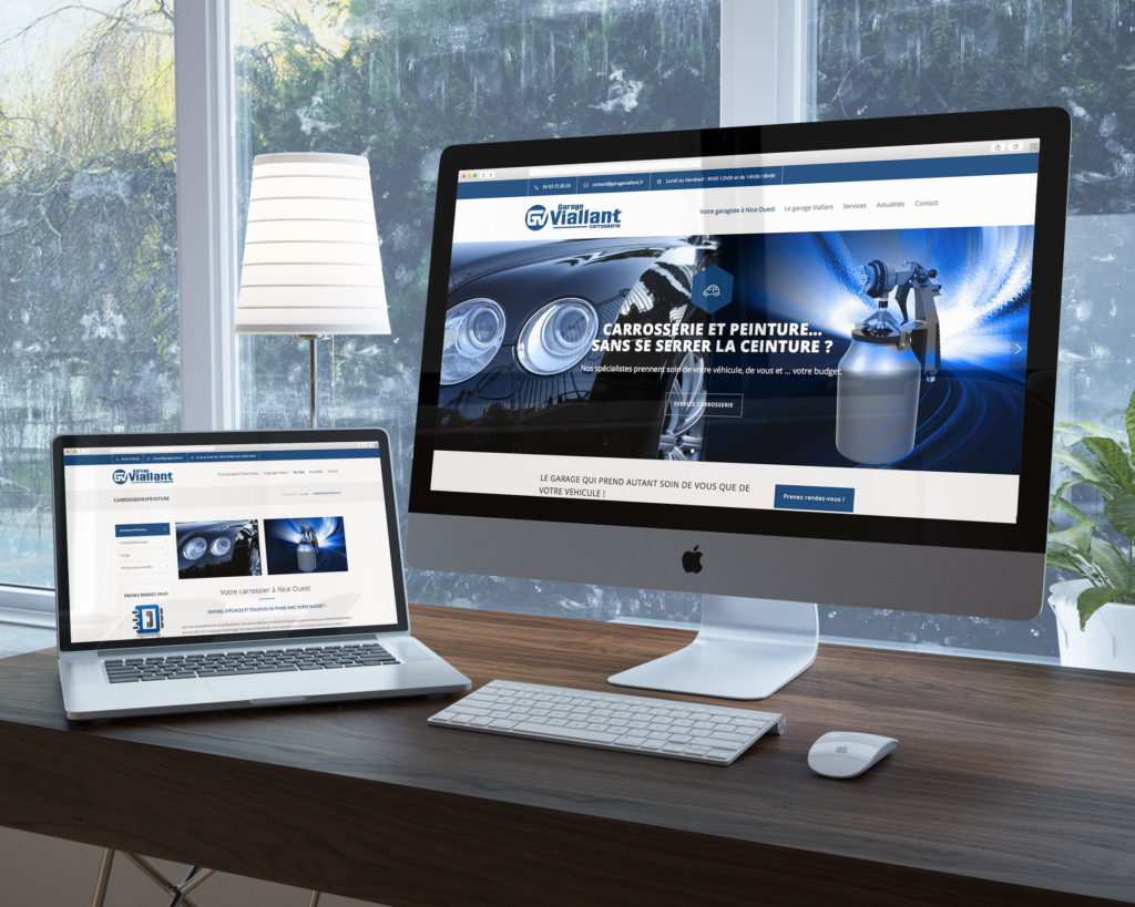 Création de l'identité et du site web - Garage Viallant