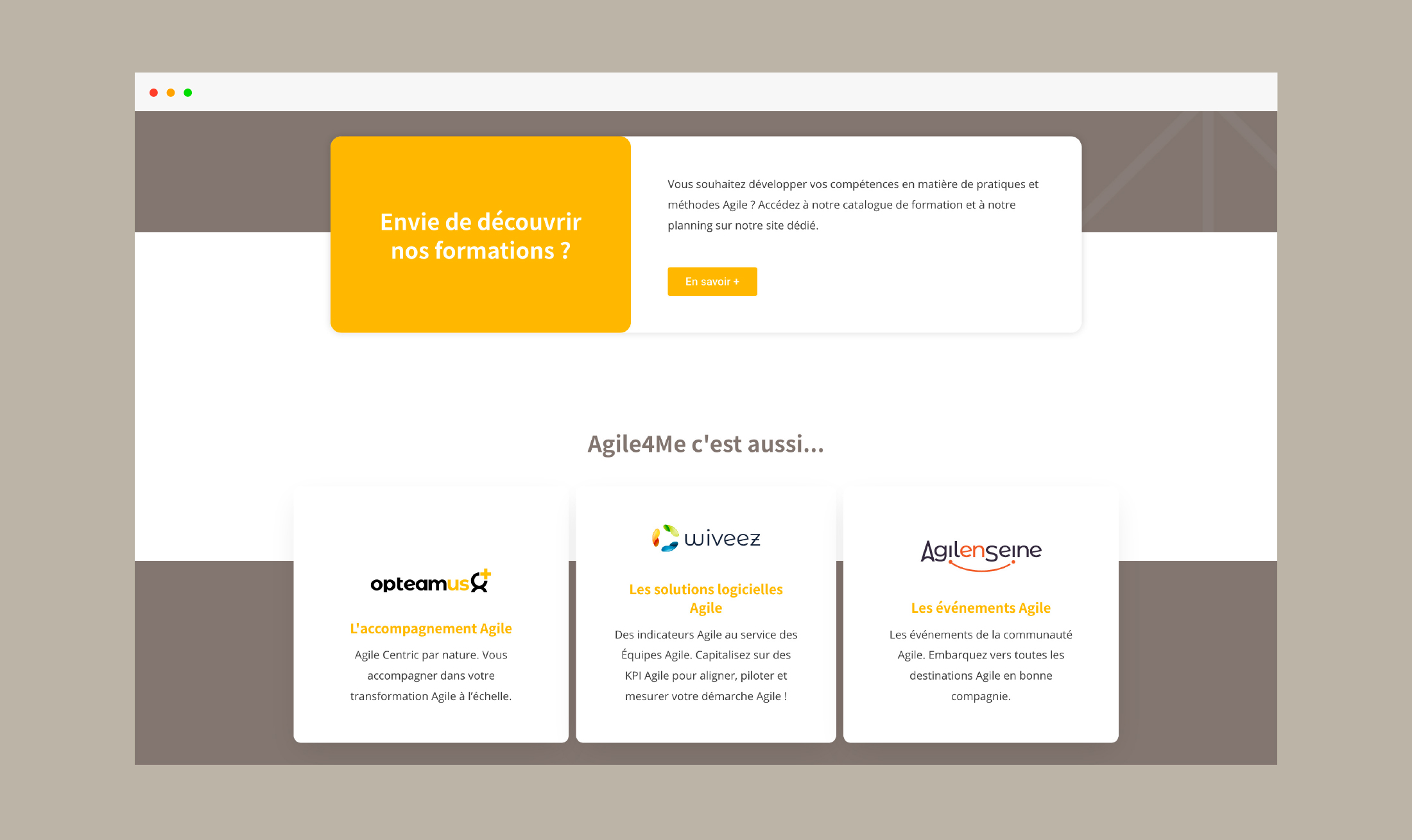 Creation de site internet - Agile4me