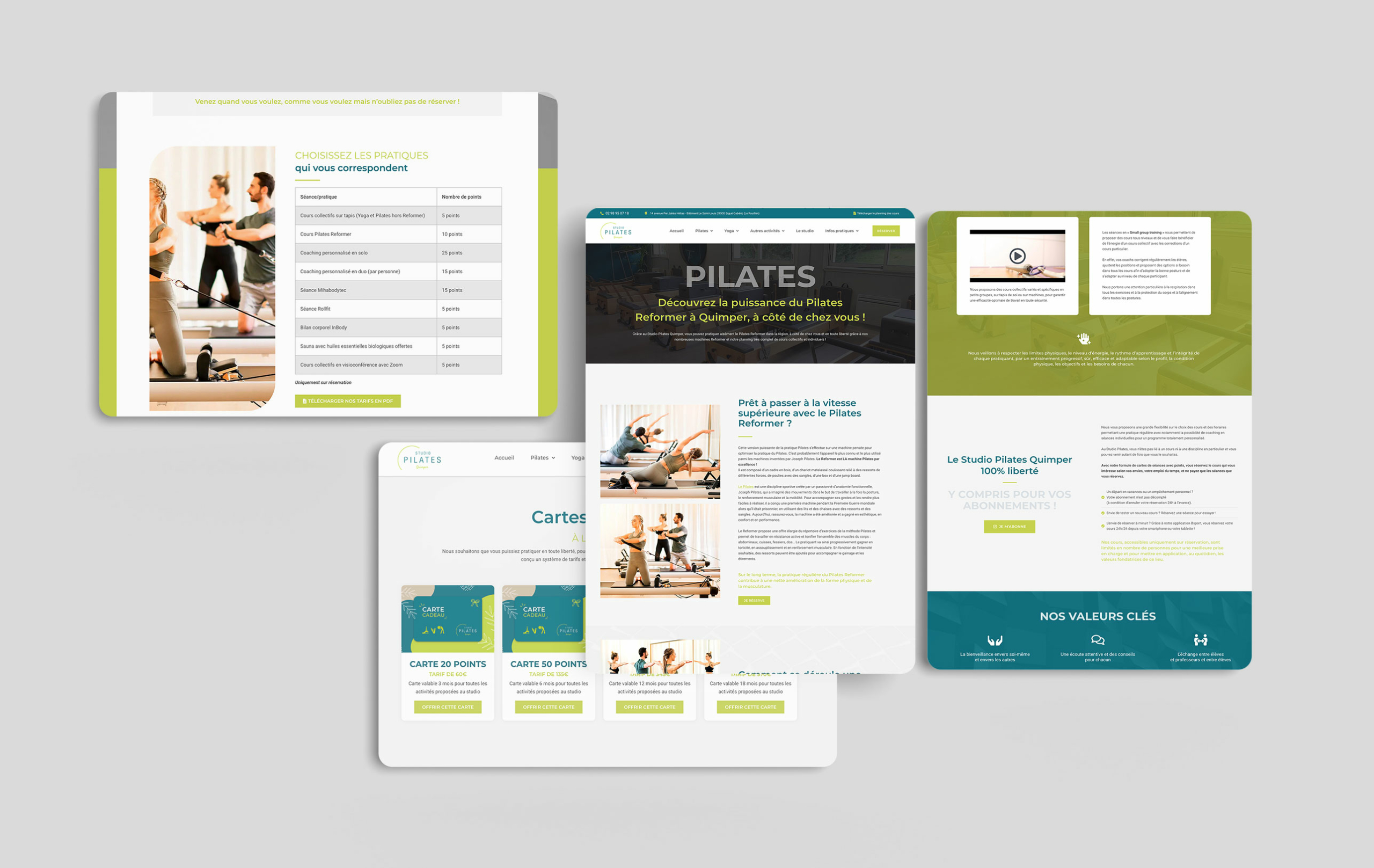 Creation de site internet - studio pilates quimper