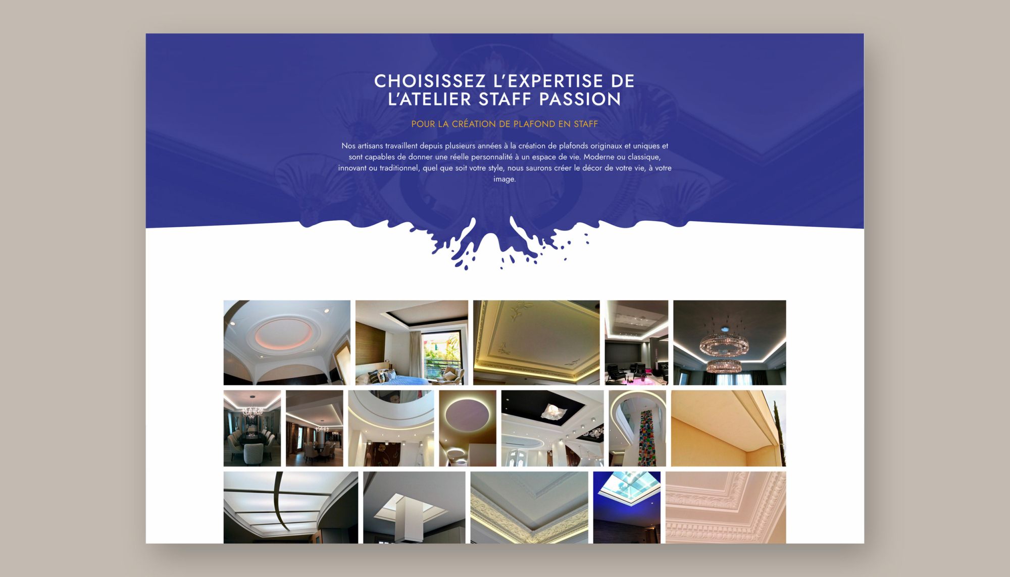 Création de site internet - Atelier Staff Passion