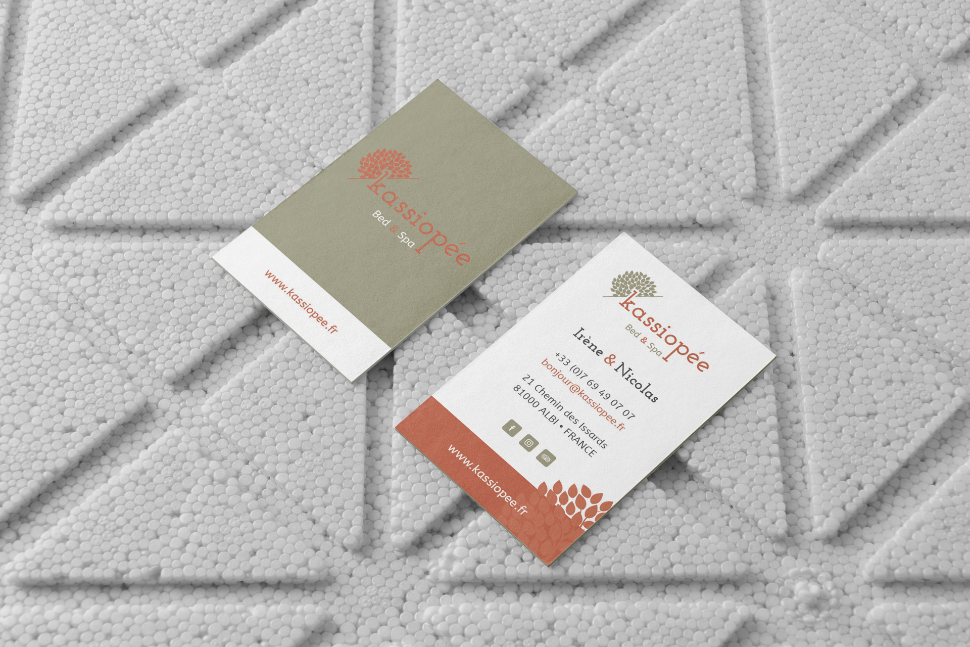 Création de carte de visite - Kassiopée - Maison d'hôtes