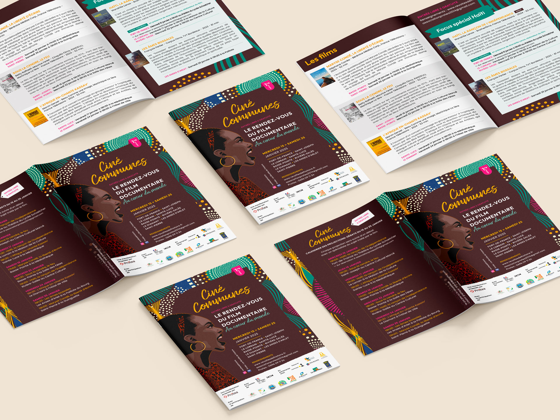 Ciné communes. - Dépliant - Création graphique